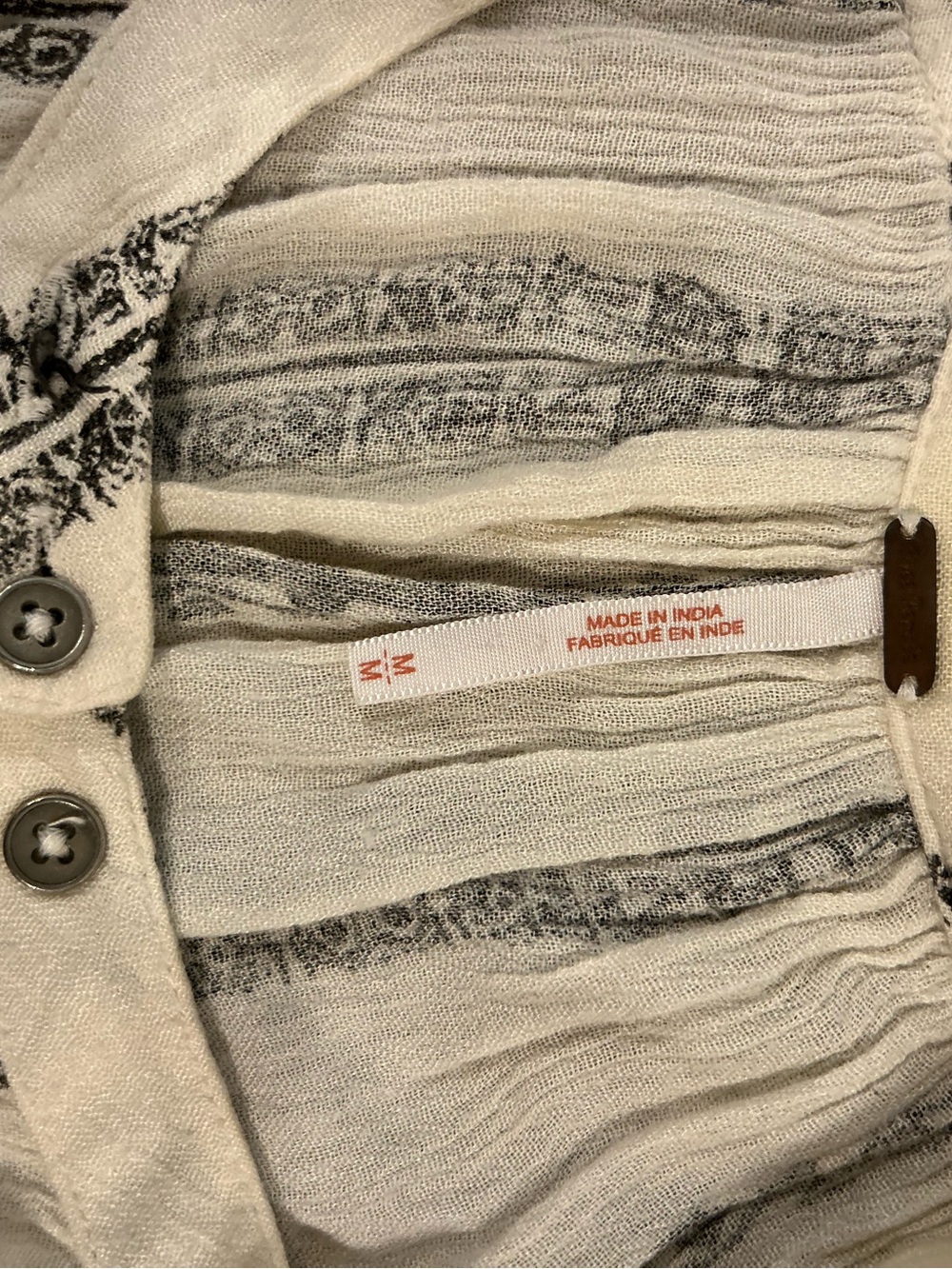 Free People Striped Peasant Blouse - hi-low cut in Medium - Picture 12 of 12